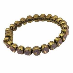 Plunder Design Fashion Jewelry Magnetic Adjustable Bangle Bracelet Pink Stone